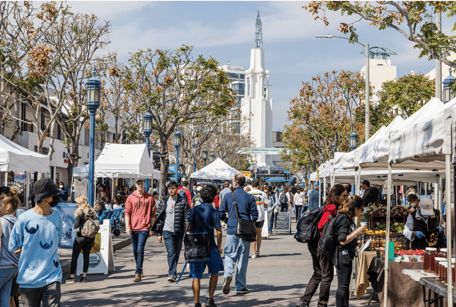 Visit the Village's farmers market on Thursdays for fresh local food & produce.