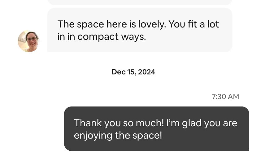 This review sent from recent guest after Airbnbs designated review time frame