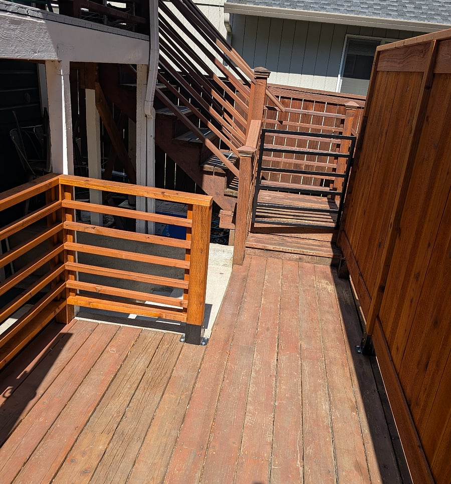 Privacy fence for studio entry (down 3 stairs to the left)!