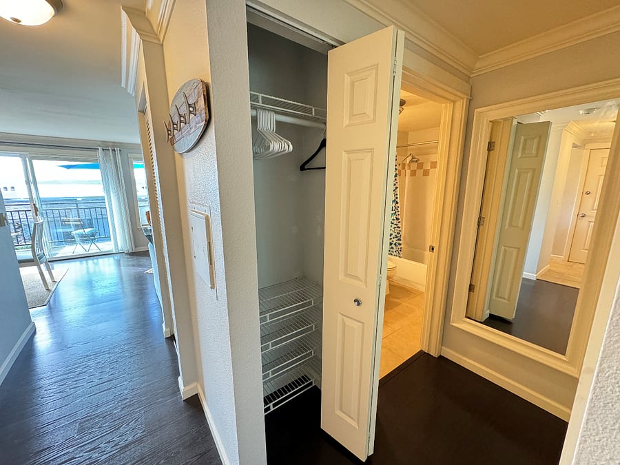 Hallway storage.