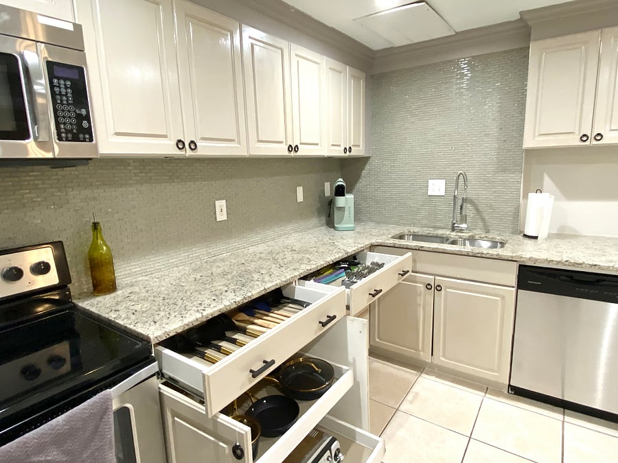 Fully stocked kitchen