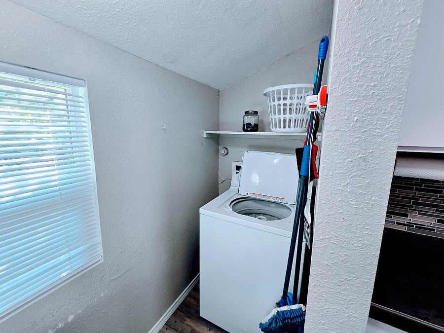 Laundry area off kitchen