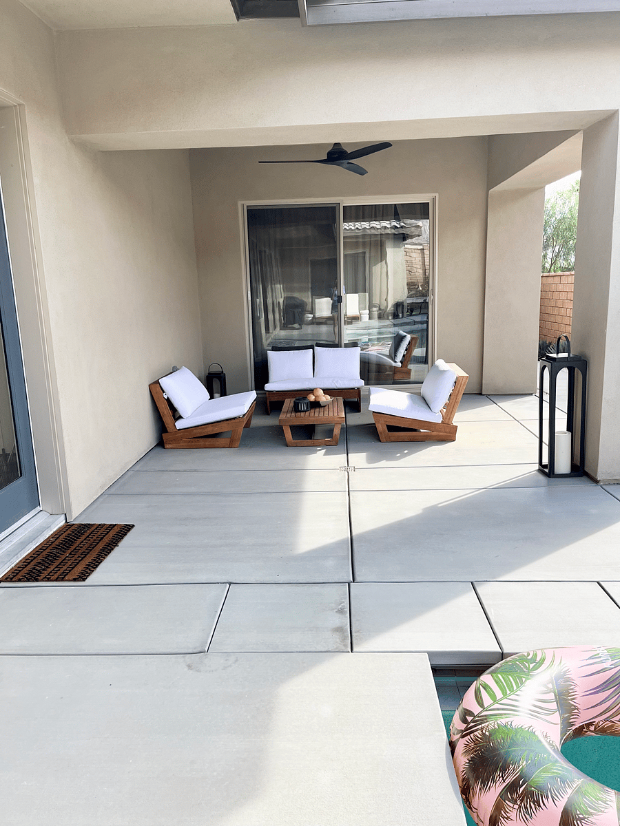 Entrance to Casita through those sliding doors. Just outside of front door to house. 