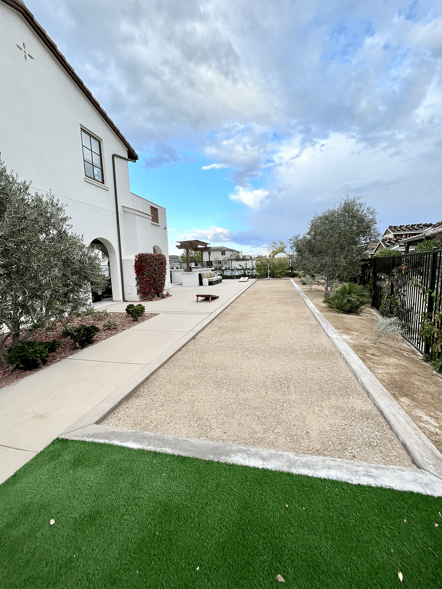 Bocce court at the clubhouse