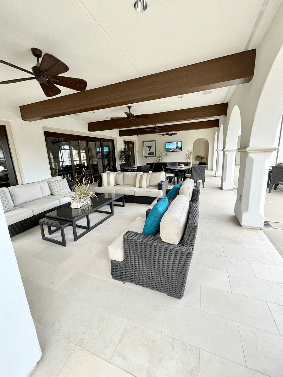 Lounge area at the clubhouse