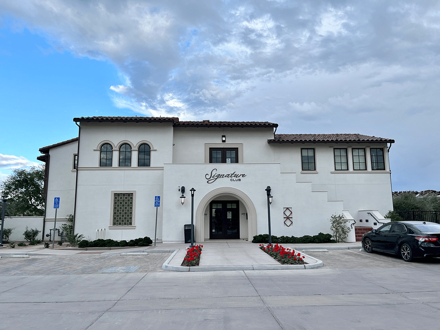 Front of the clubhouse 