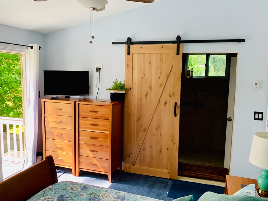 Master Bedroom Dressers, TV, Balcony, and Shower Room.