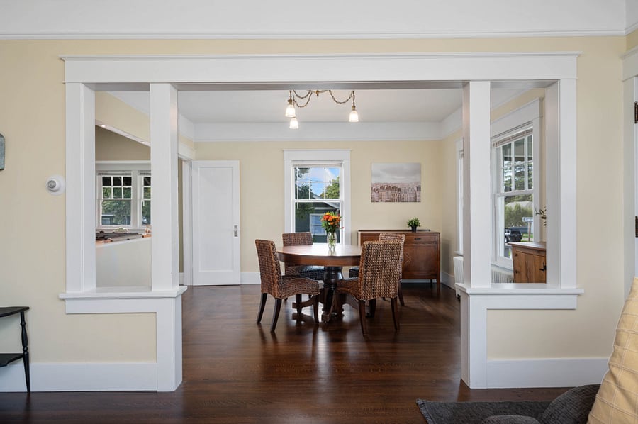 Spacious dining room.