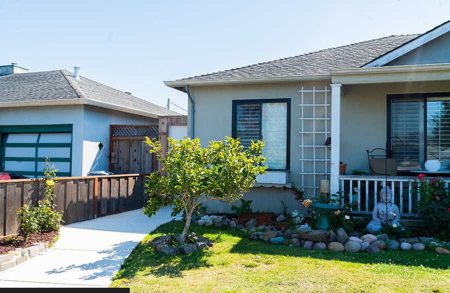 front of the house