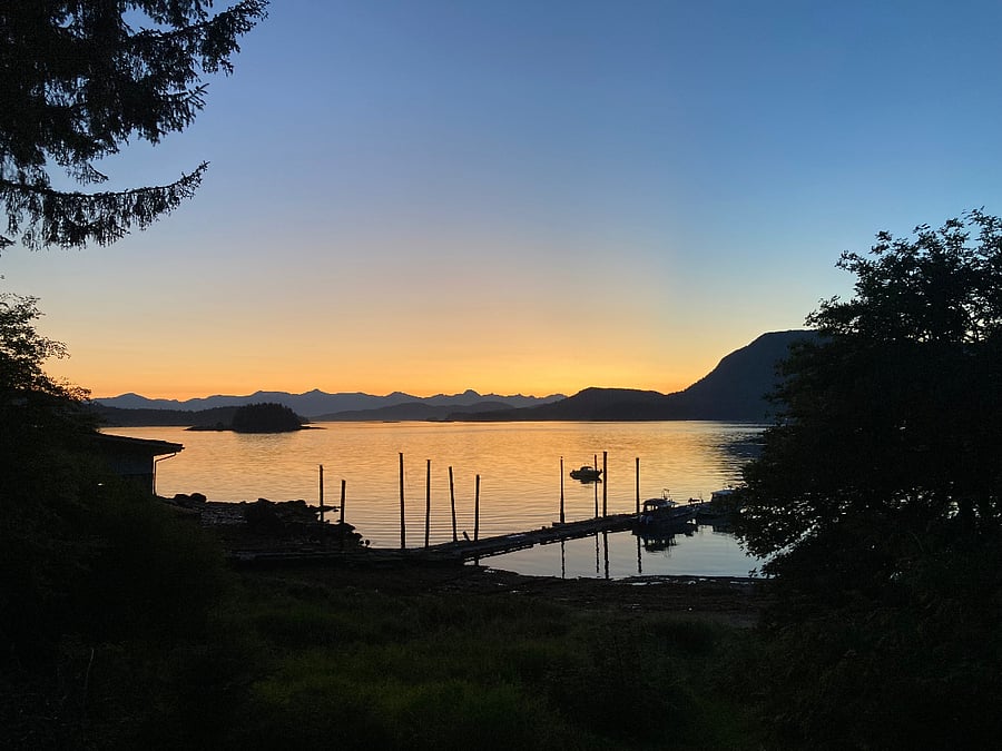 The Chilkat Mountain Range with another beautiful sunset.