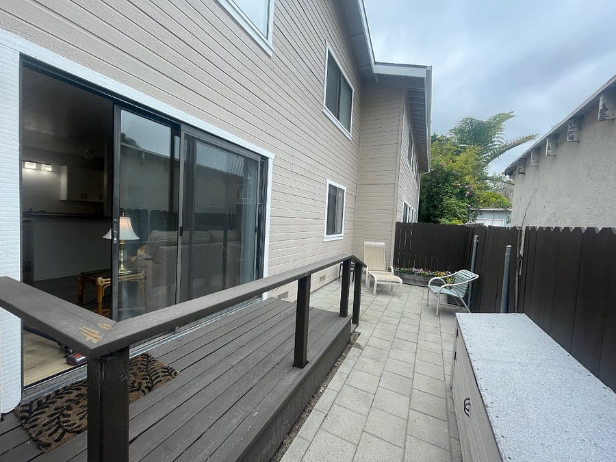 Private patio for this unit