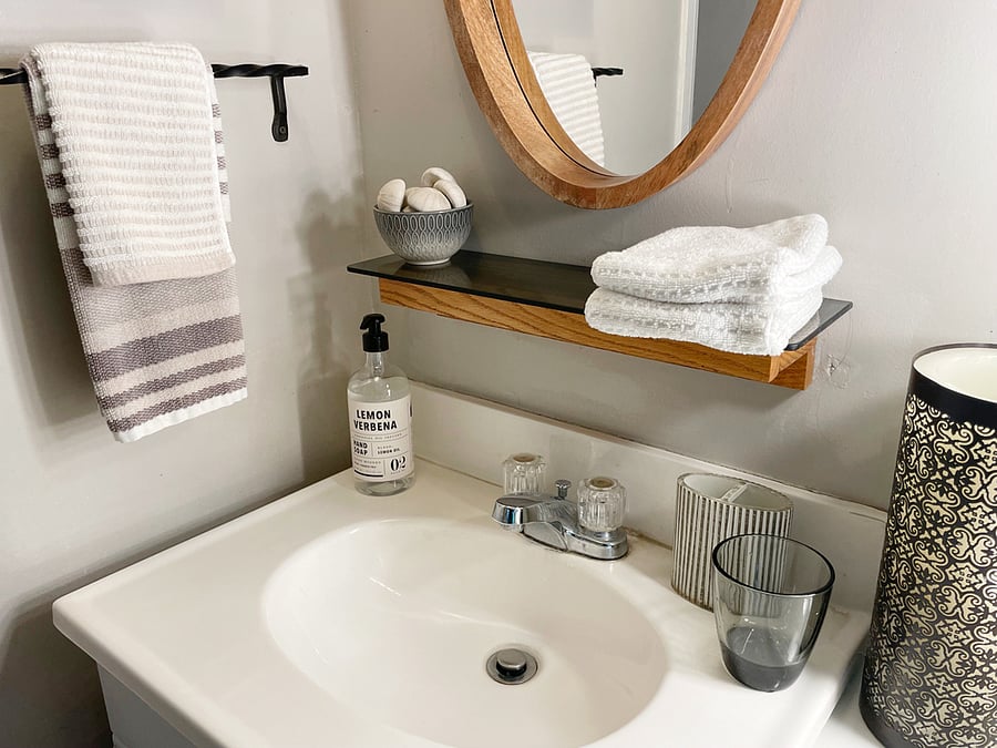 Bathroom sink area