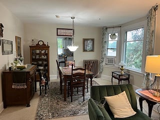 View of the dining room from the living room.