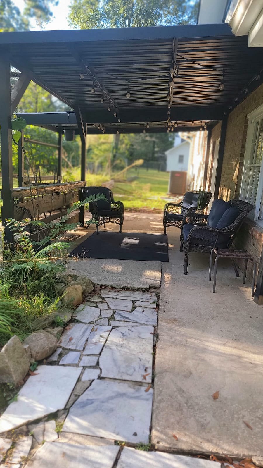 Cozy Outside Covered Porch