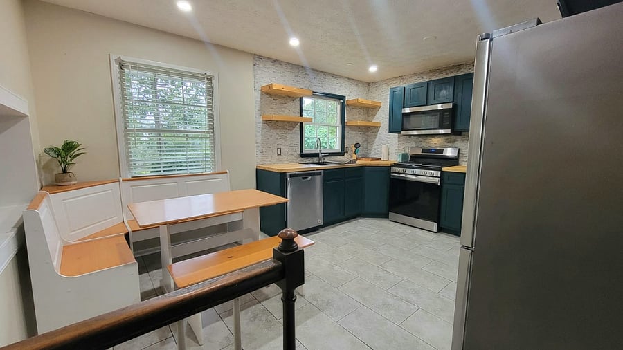 Beautiful Kitchen  with large friedge to make healthy meals