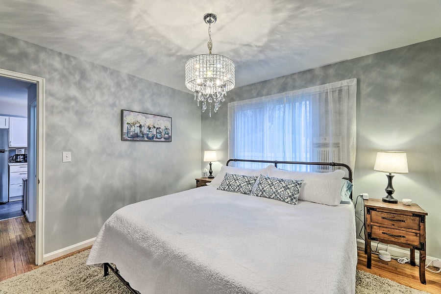 Luxury king bed.