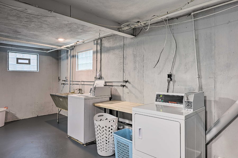Coin Operated laundry on premises.