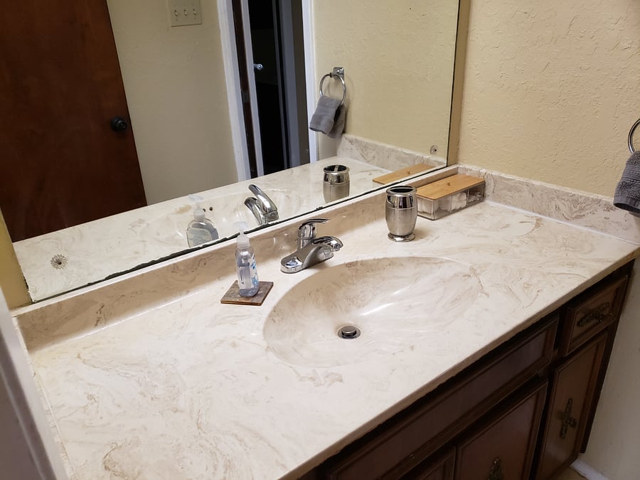 Second upstairs sink and counter area.