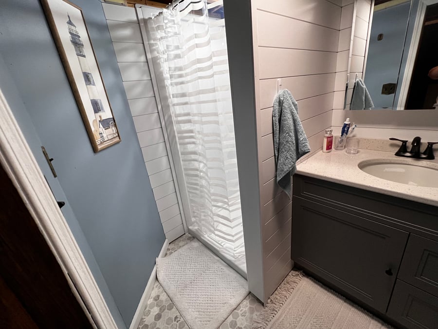 Lower level, private and NEW bathroom!