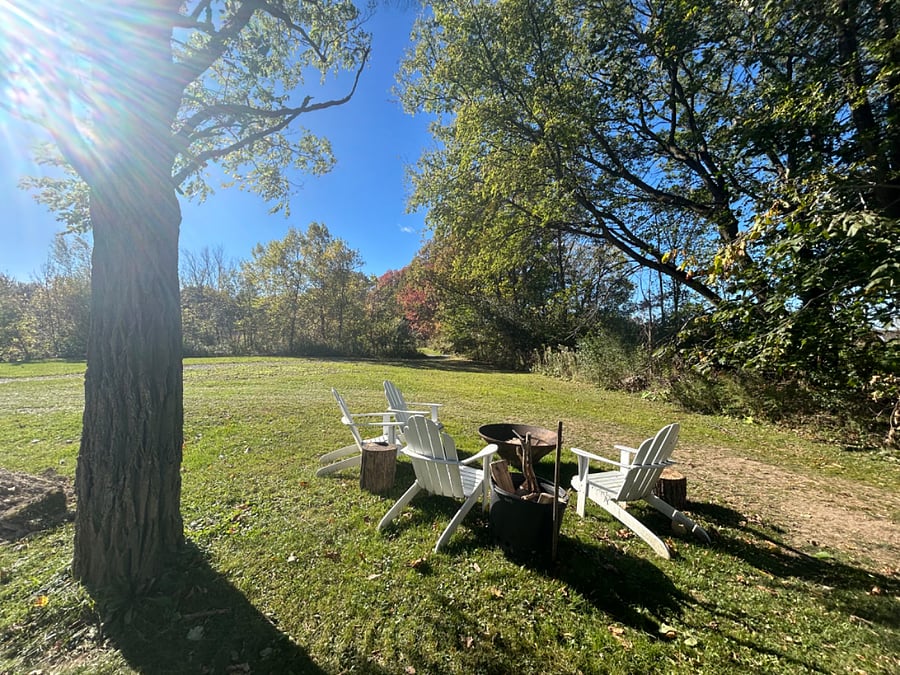 View from firepit area, dedicated to tenants.