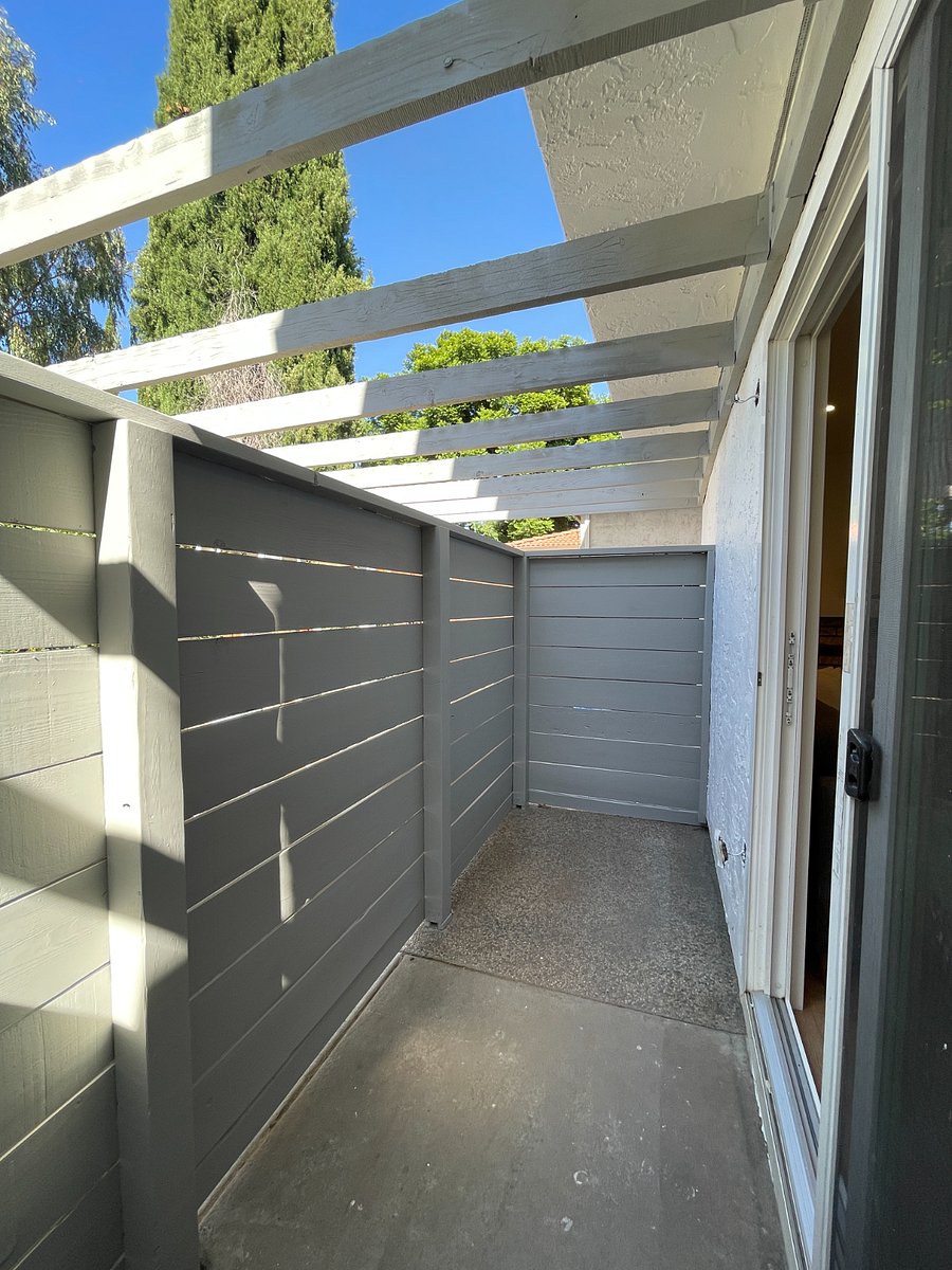 Back area - new updated area has a storage bin for guests to use.