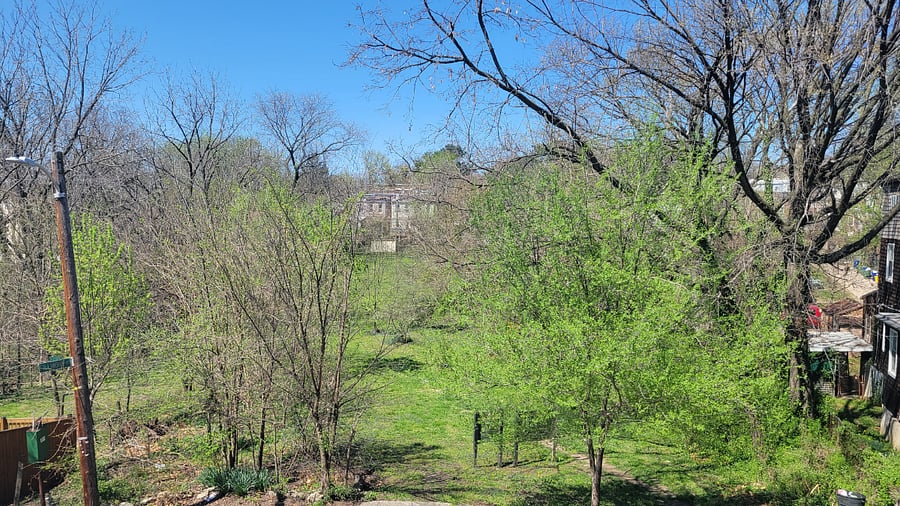 view from upstairs front bedroom