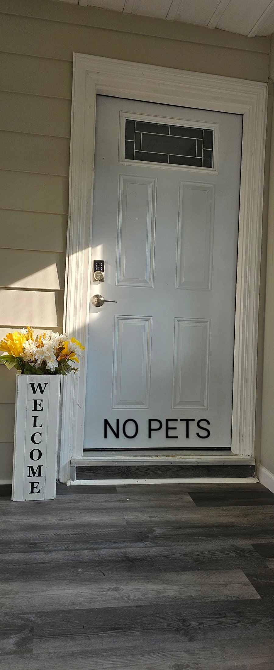 Enclosed porch/ front entry door