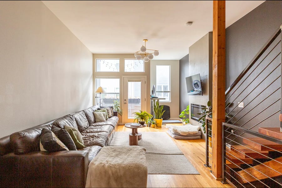 The shared living area - plenty of seating for you and friends!