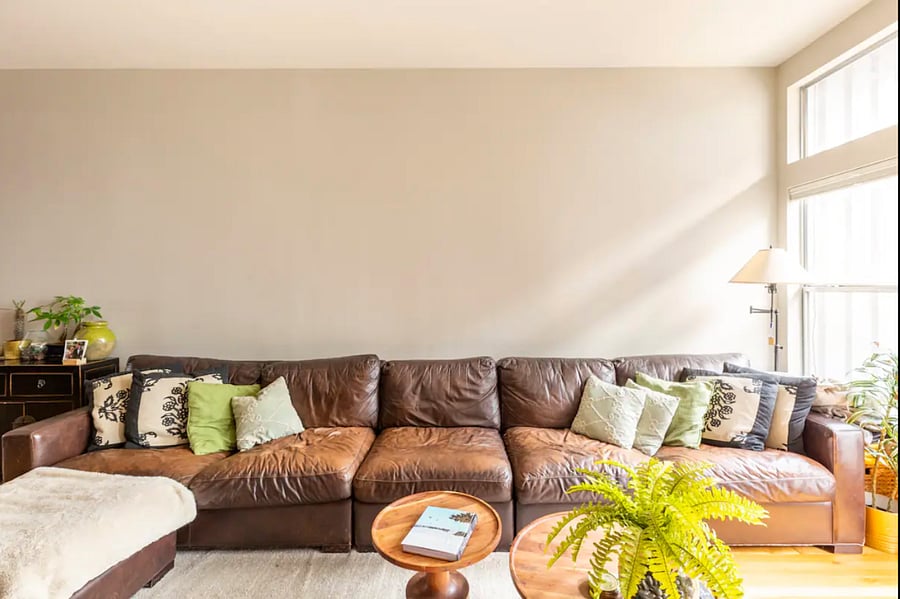 The comfiest couch! Be forewarned, sometimes it's impossible to avoid a nap here.