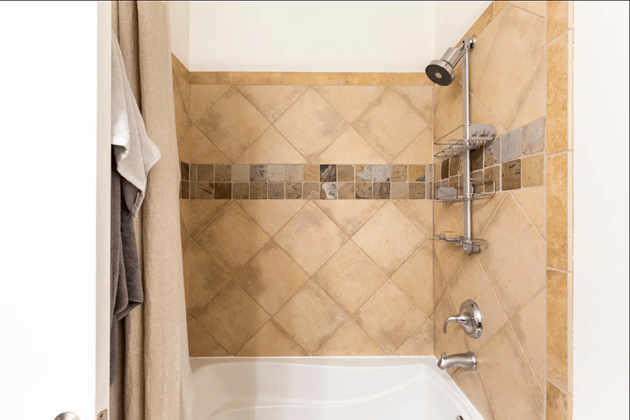 The shared shower.