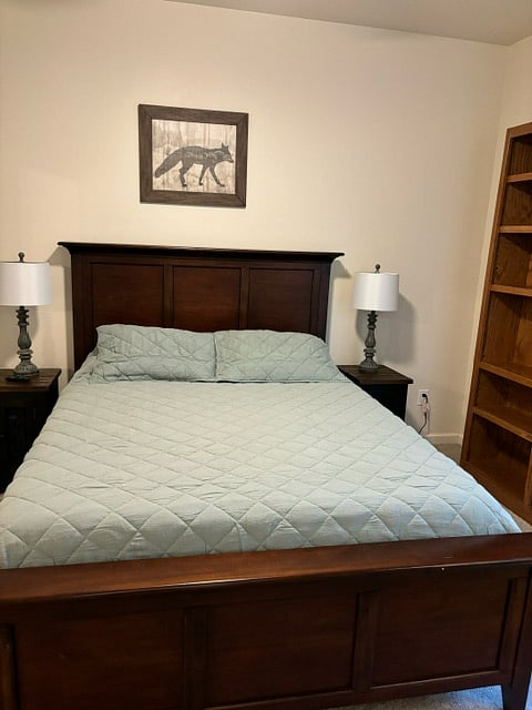Bedroom with sharted bath, TV and high speed internet