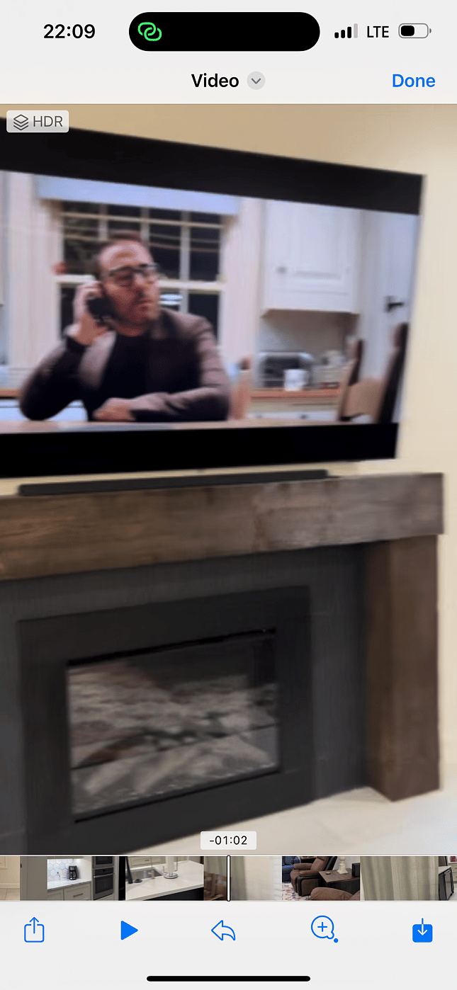 80" TV with Electric Fireplace