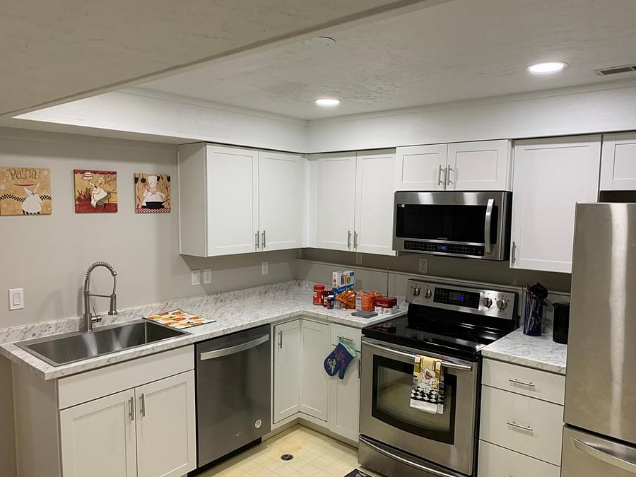 Basement apartment full kitchen