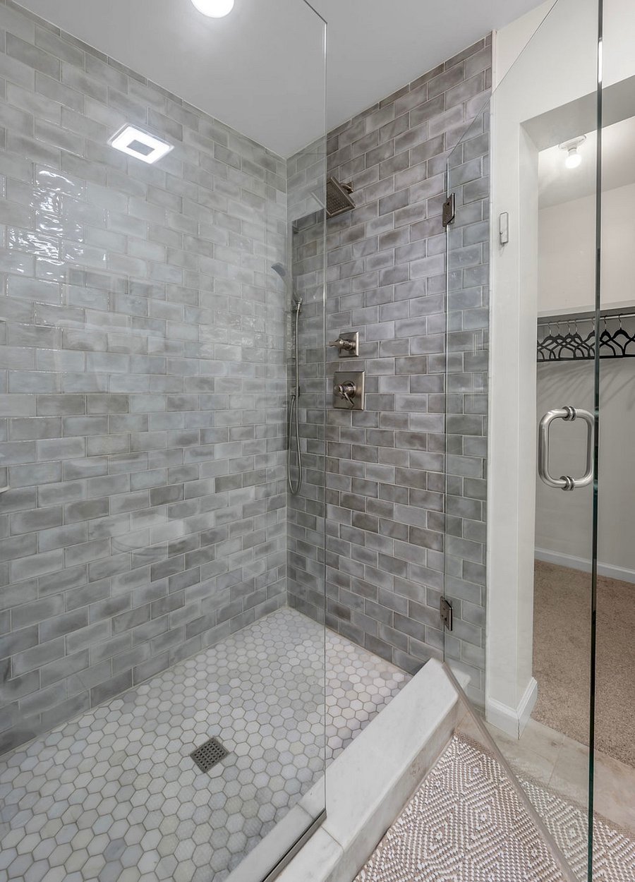 Main level King Suite tiled shower
