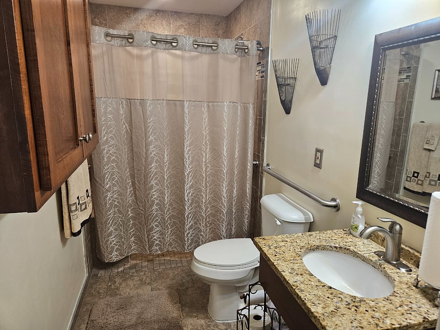 Stepless shower - Hallway Bathroom.