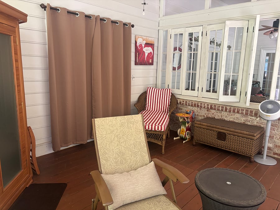 Rest and relax on the outdoor lounge chair. 