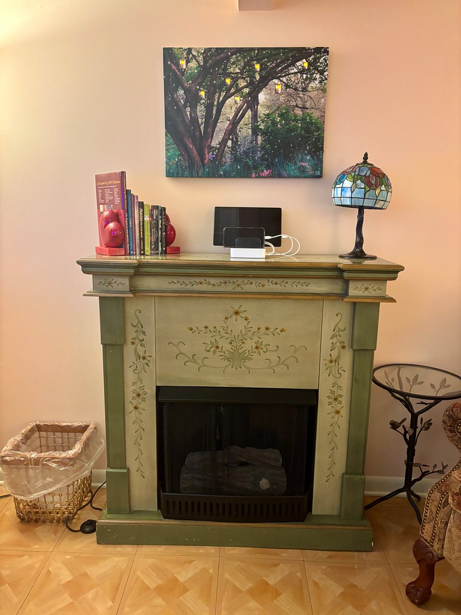 Docking station for your electronics. Strategically placed away from where you sleep for a safer and healthier sleep. * Items in pic are for showcasing only. This is located in the main bedroom. 