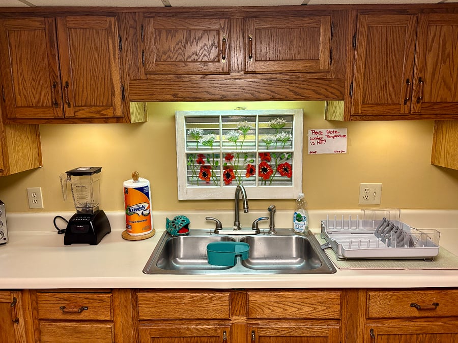 Kitchen sink. Please note the hot water gets very hot!