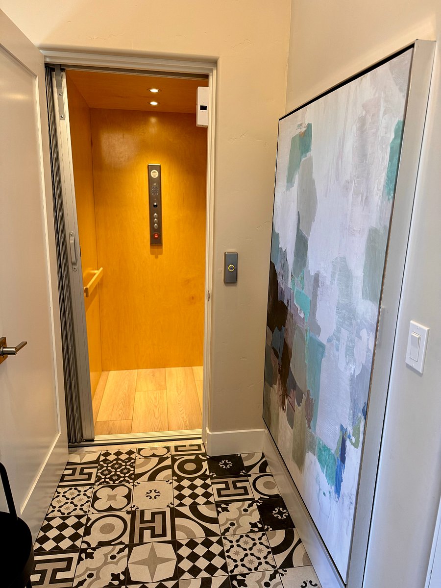 Elevator takes you to the second floor