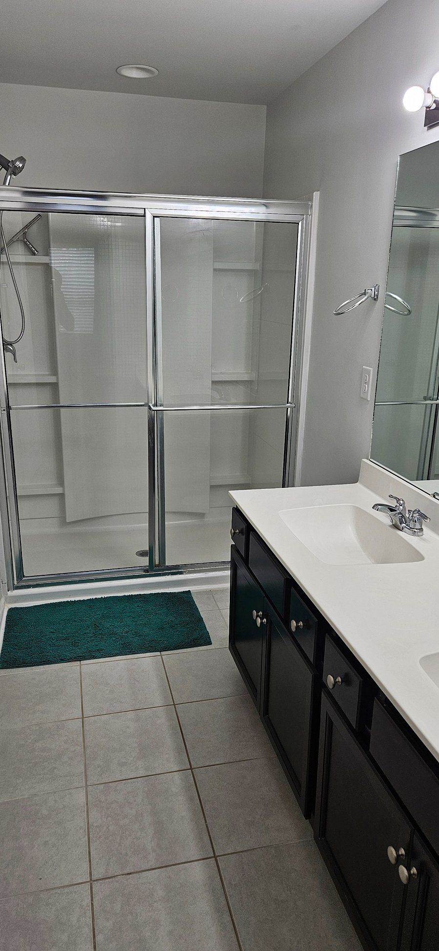 Master Bathroom with Double Vanity and Walk-in Shower