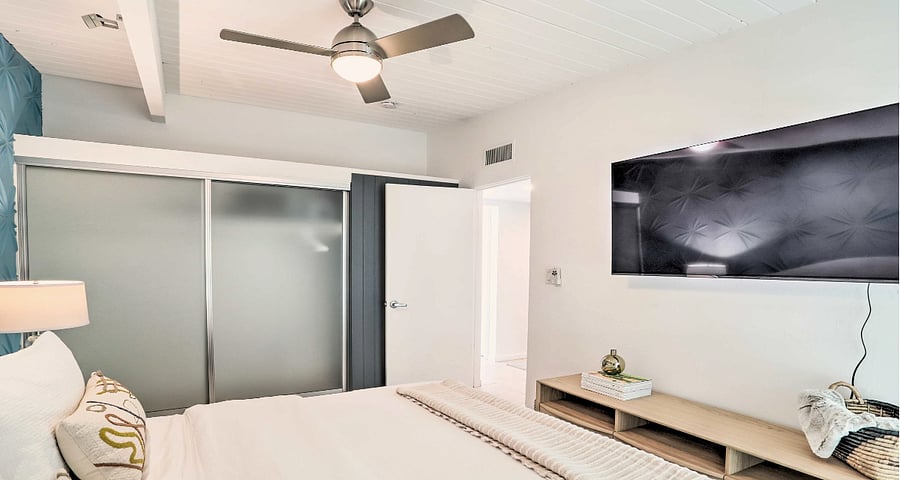 First bedroom located closest to the kitchen