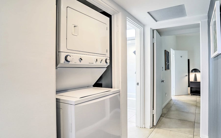 Washer and dryer in hallway