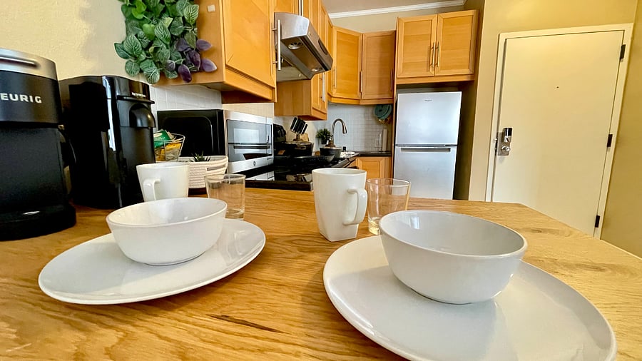 Functional kitchen with essentials