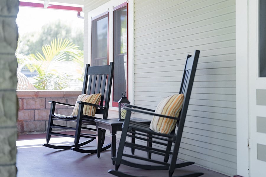 Lovely outdoor front porch