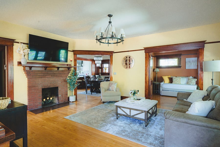 Spacious welcoming living room.