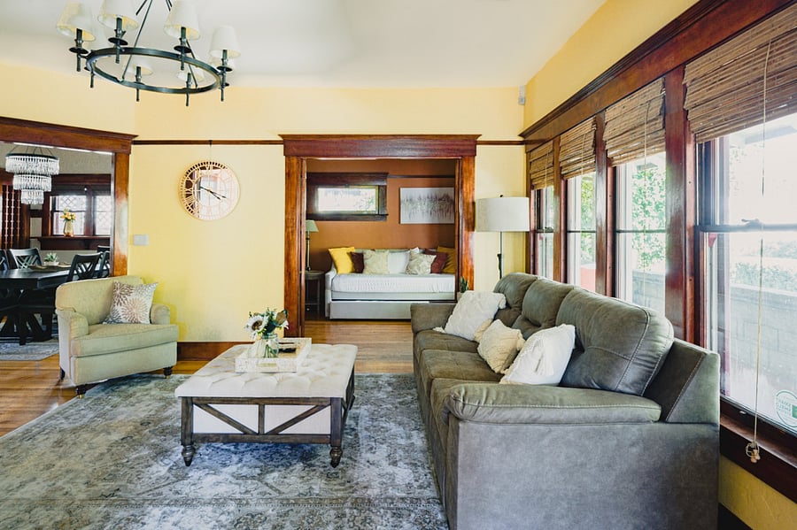 Spacious welcoming living room.