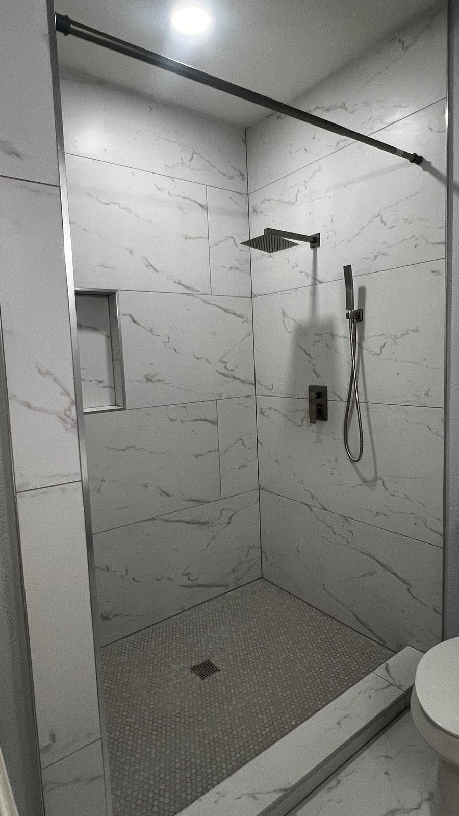Newly remodeled shower 