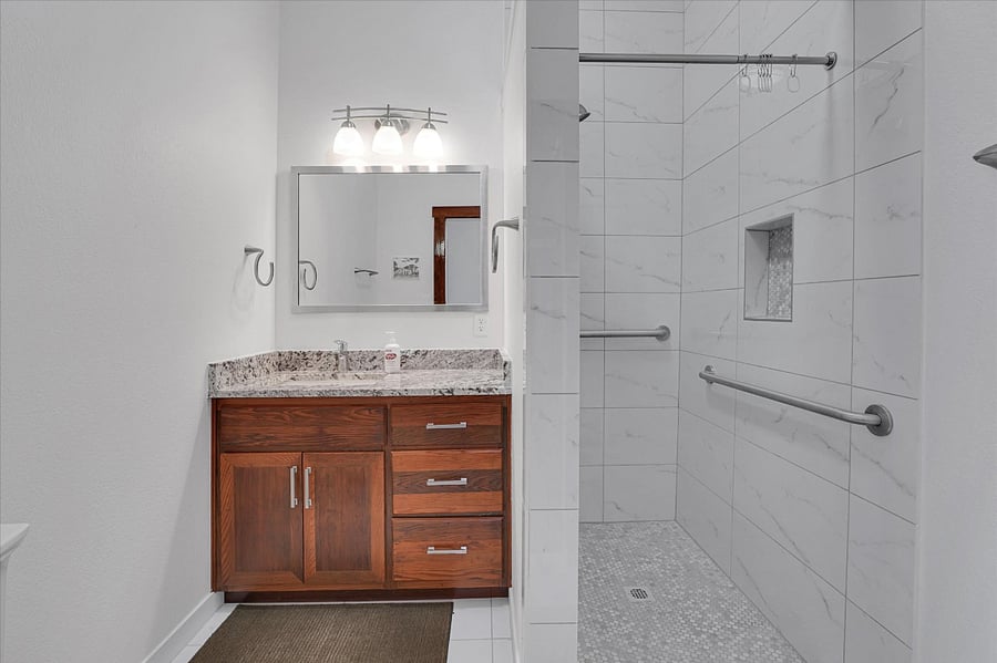 Private full bath for bedroom #2
