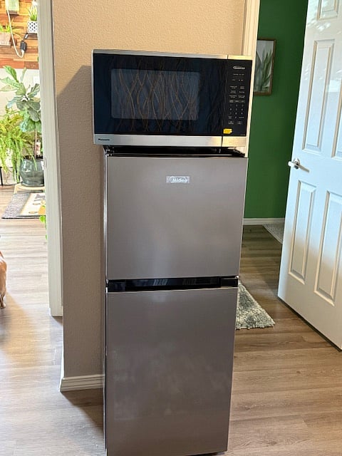 Your own microwave and mini-fridge.