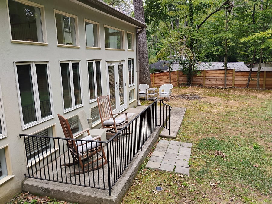 Fenced back yard